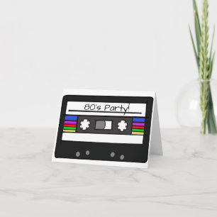 "Retro Cassette"-inbjudan/kort Inbjudan