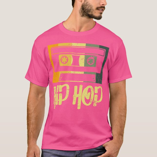 Retro Cassette Musician 90S Hip hop Music Cassette T Shirt (Framsida)
