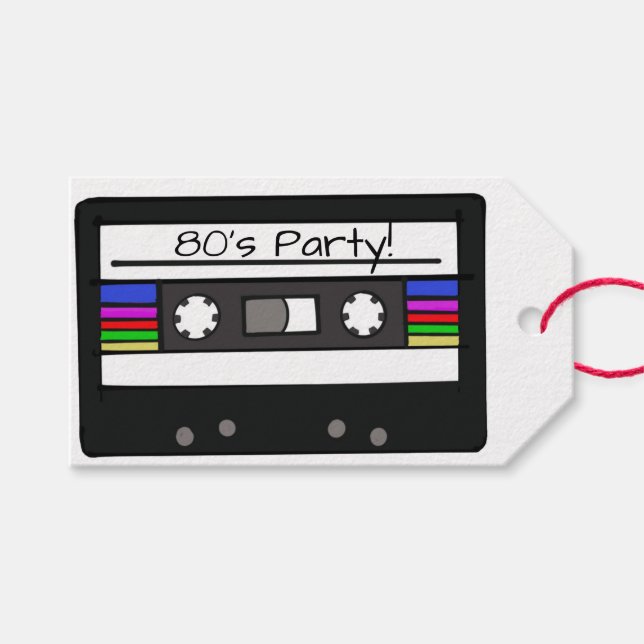 "Retro Cassette" Presentetikett (Framsidan (Horisontell))