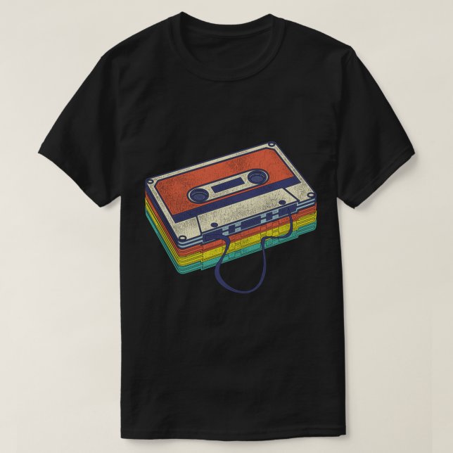 Retro Cassette Tape Design T Shirt (Design framsida)