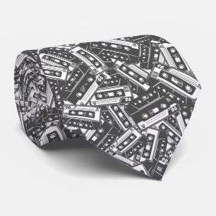 Retro Cassette Tape Mönster Neck Tie Slips