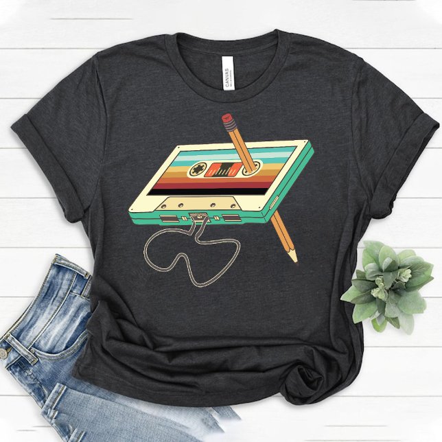Retro Cassette Tape Party 80s 90-tal-blandband T Shirt (Retro Cassette Tape Party 80s 90s mixtape T-Shirt)