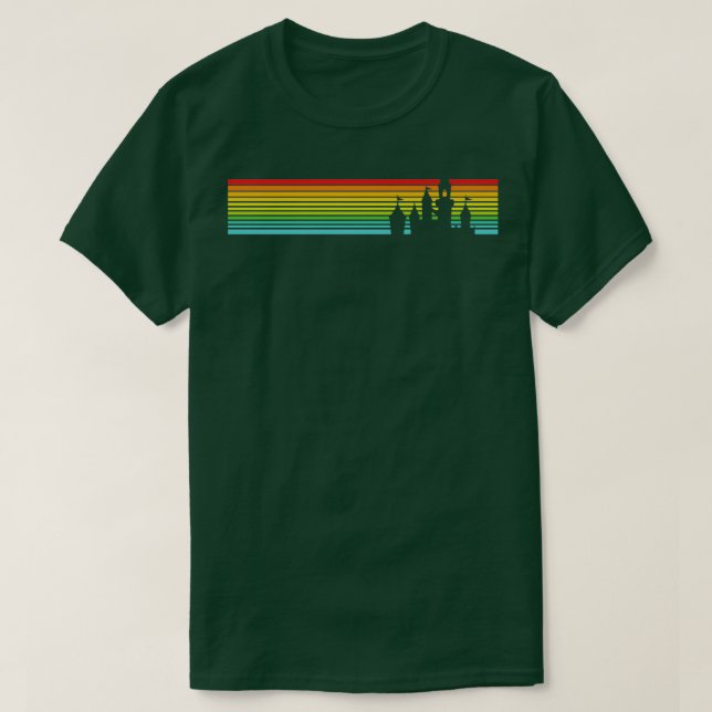 Retro Castle Rand T Shirt (Design framsida)