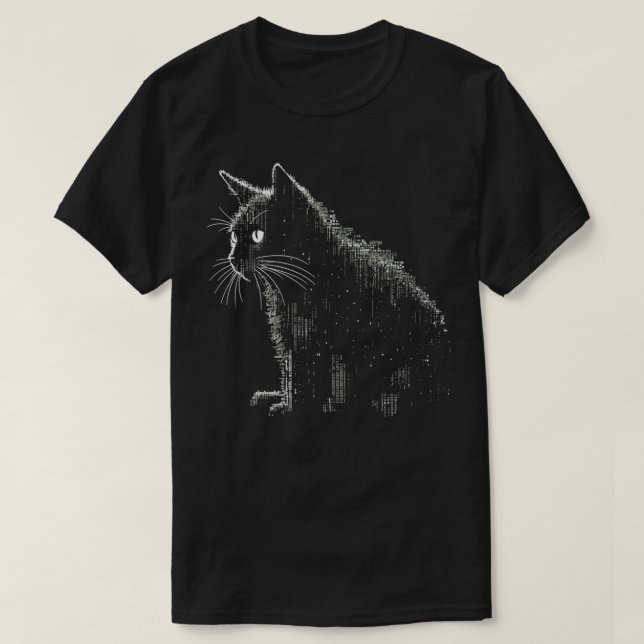 Retro Cat ASCII Computer Science Manar Women Funny T Shirt (Design framsida)
