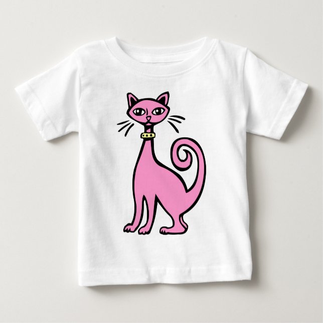 Retro Cat - Baby (F&B-design) - Anpassad T Shirt (Framsida)