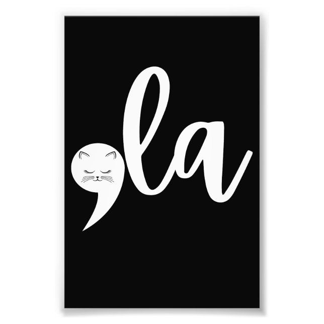 Retro Cat Comma La Kamala Harris 2024 Val Fototryck (Framsidan)