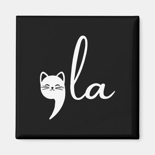 Retro Cat Comma La Kamala Harris för president 200 Magnet (Framsidan)