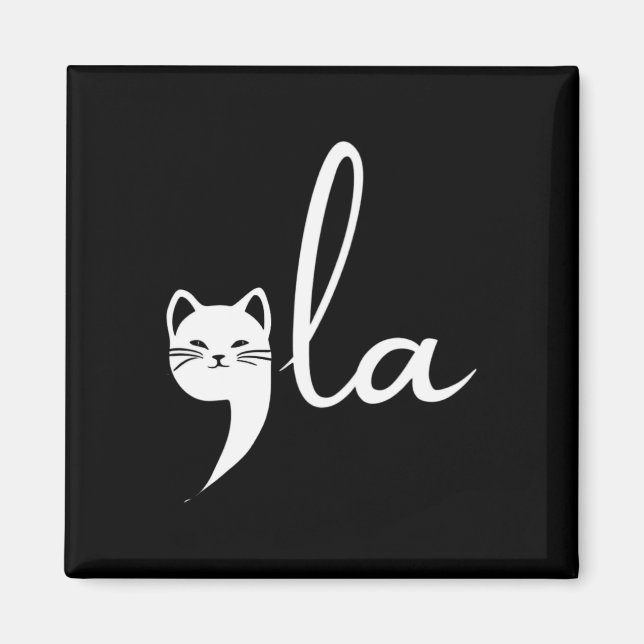 Retro Cat Comma La Kamala Harris för president 200 Magnet (Framsidan)
