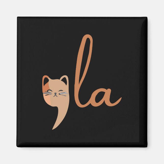 Retro Cat Comma La Kamala Harris för president 200 Magnet (Framsidan)