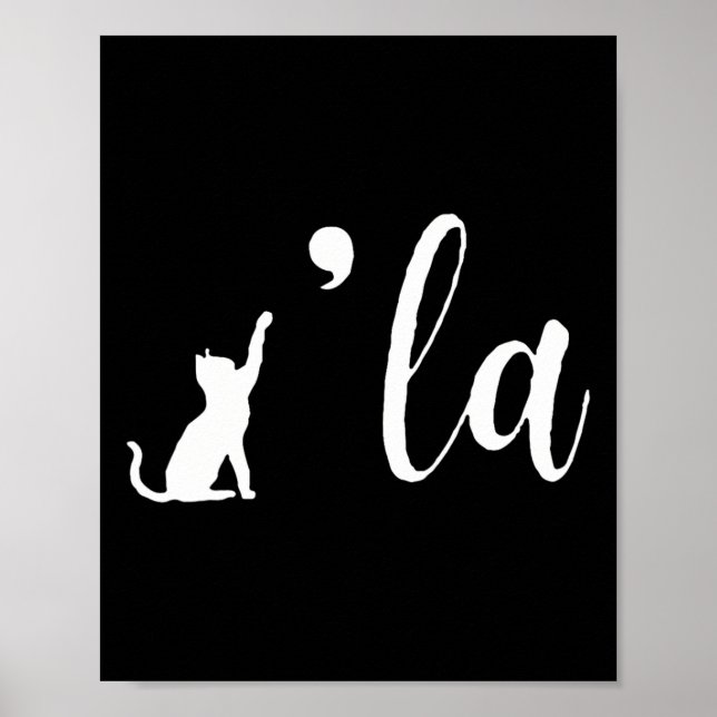 Retro Cat Comma La Kamala Harris för president 200 Poster (Framsidan)