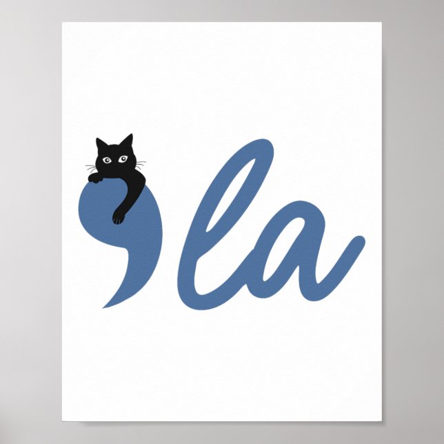 Retro Cat Comma La Kamala Harris för president 200 Poster (Framsidan)