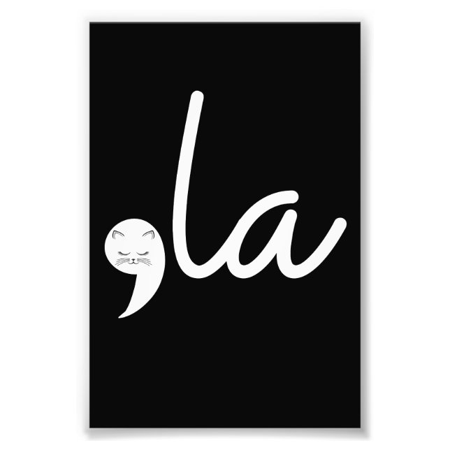 Retro Cat Comma La Kamala Harris för president 24 Fototryck (Framsidan)