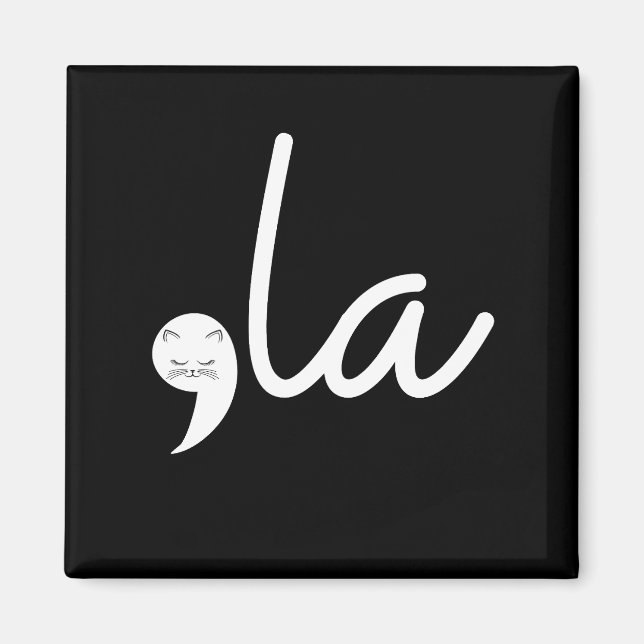 Retro Cat Comma La Kamala Harris för president 24 Magnet (Framsidan)