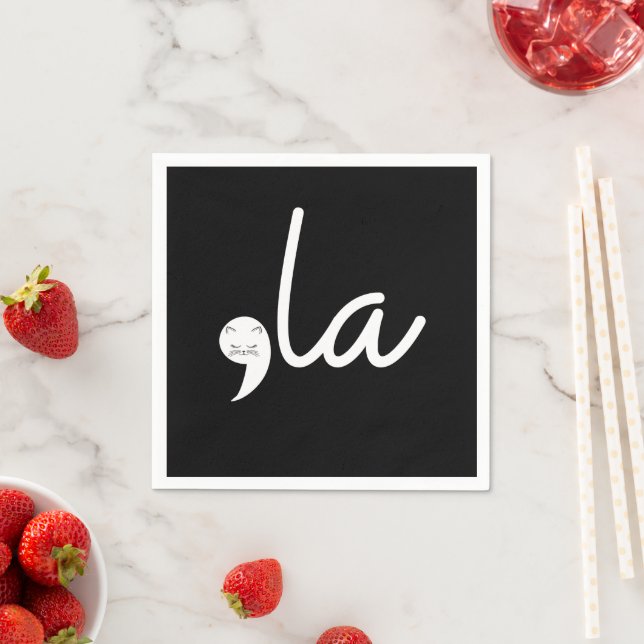 Retro Cat Comma La Kamala Harris för president 24 Pappersservett (Insitu)