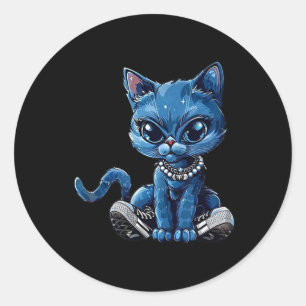 Retro Cat Cute Shoes Comma La Kamala Harris 2024 Runt Klistermärke