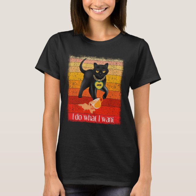 Retro Cat Funny Citat Cat Mamma Cat Pappa T Shirt (Framsida)