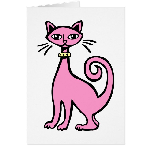 Retro Cat Hälsningskort (Framsidan)