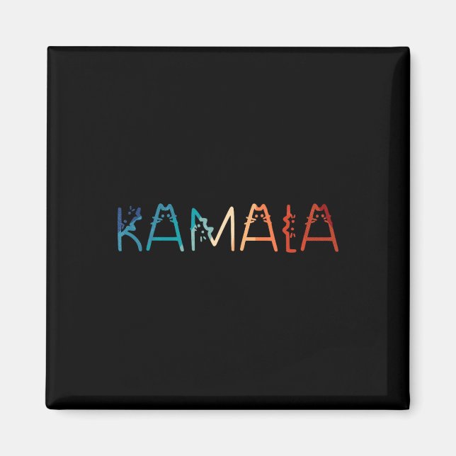 Retro Cat Lettering Positive Funny Magnet (Framsidan)