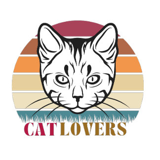 Retro Cat Lovers Shirt - Vintage Cat Ansikte T-shi T