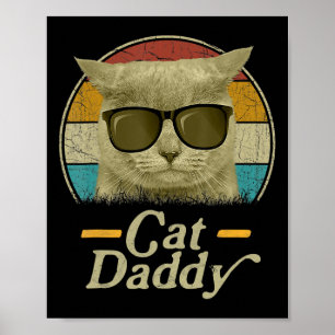 Retro Cat pappa 80-tal 90-tal Stil Cat Retro Cat S Poster