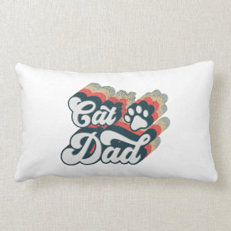 Retro Cat Pappa, Cat Pappa Sublication Design Lumbarkudde