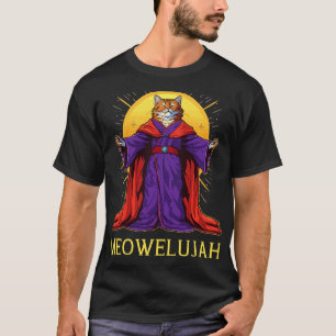 Retro Cat Pun Atheist Manar Women Kids Graphic Fun T Shirt