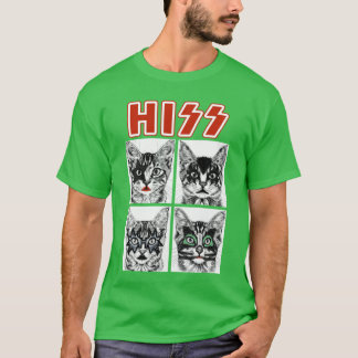 Retro Cat Rock Music Concert Band Men Women Funny  T Shirt