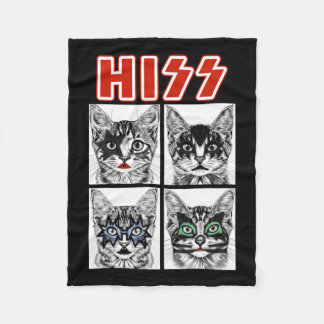 Retro Cat Rock musik Concert Band Manar Kids Women Fleecefilt