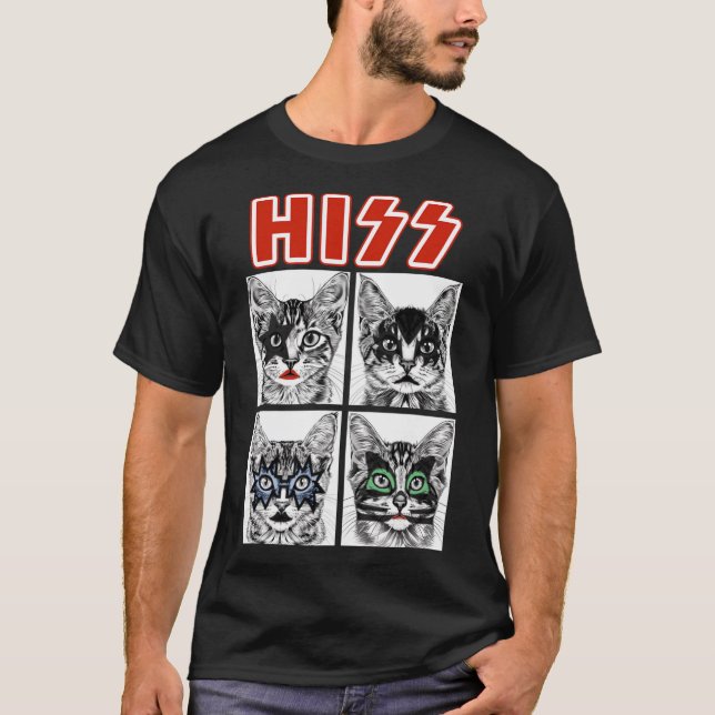 Retro Cat Rock musik Concert Band Manar Kids Women T Shirt (Framsida)