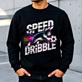 Retro Cat Soccer - Birthday Gift for Pet Lovers Lång Ärmad Tröja