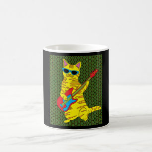 Retro Cat-uppspelningsgitarr Kaffemugg