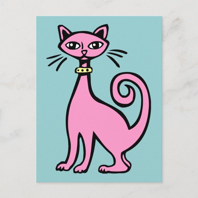 Retro Cat Vykort (Framsida)