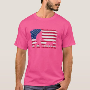 Retro Catahoula Leopard Dog 4 juli USA Amerika T Shirt