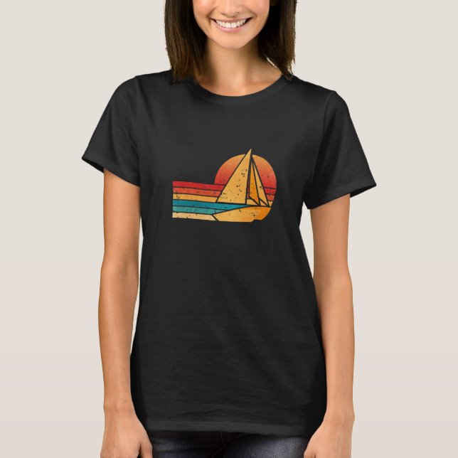 Retro Catamaran T Shirt (Framsida)