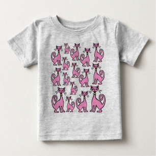 Retro Cats - Baby - (F&B-design) - Anpassad T-shirt