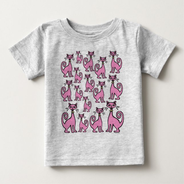 Retro Cats - Baby - (F&B-design) - Anpassad Tröja (Framsida)