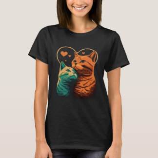 Retro Cats Kärlek Cat Graphic Tees Manar Women Boy T Shirt