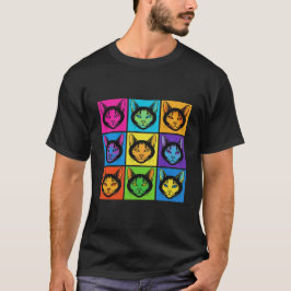 Retro Cats pop art Andy Warhol style T Shirt