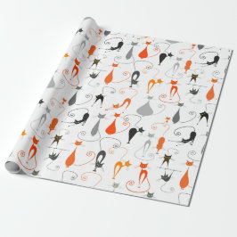 Retro Cats Presentpapper