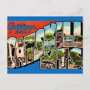 Retro Catskill-bergen Vykort