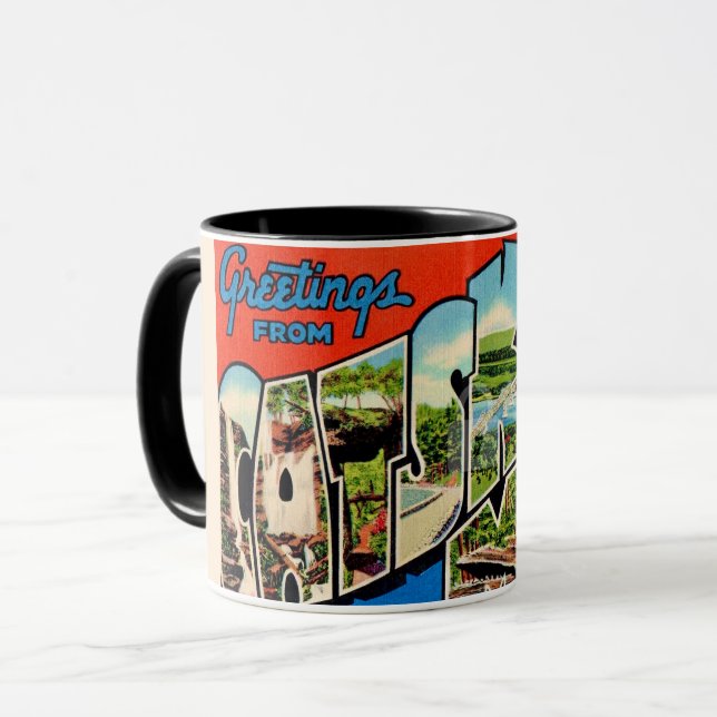 Retro Catskill Mountains  Mugg (Framsida vänster)