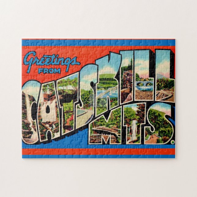 Retro Catskill Mtns 11x14 Pussel (Horisontell)