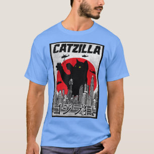Retro Catzilla Cat Monster T Shirt
