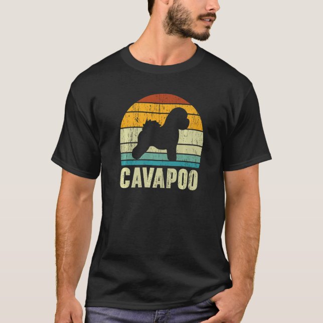 Retro Cavapoo Hund Puppy Owner Tass Kärlek T Shirt (Framsida)