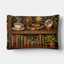 Retro celestial bookshelf book coffee lover