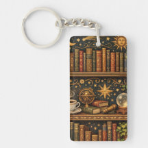 Retro celestial bookshelf book coffee lover