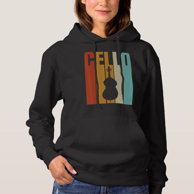 Retro Cello Coola Cello Player T Shirt (Framsida)