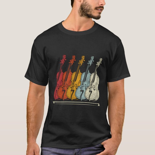 Retro Cello T Shirt (Framsida)