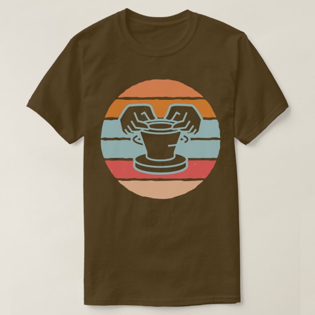 Retro Ceramic Kiln Pottery T Shirt (Design framsida)