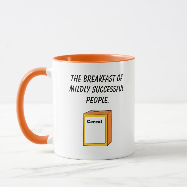 Retro Cereal Box Cartoon, Funny Pop Art Breakfast Mugg (Vänster)
